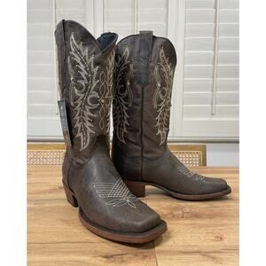 Rock'em Women's Paulina Frontier Cowgirl Boots Tobacco Leather Size 9 NIB